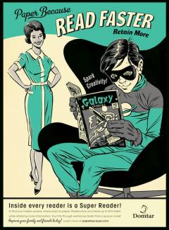 Vintage, reading, superpowers